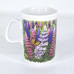 Nova Scotia Souvenir Mug Delta Collection Lupine Flower Butterfly Ceramic Cup